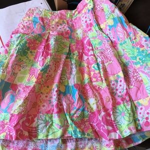 Vintage Lilly Pulitzer Animal Giraffe Lion Skirt